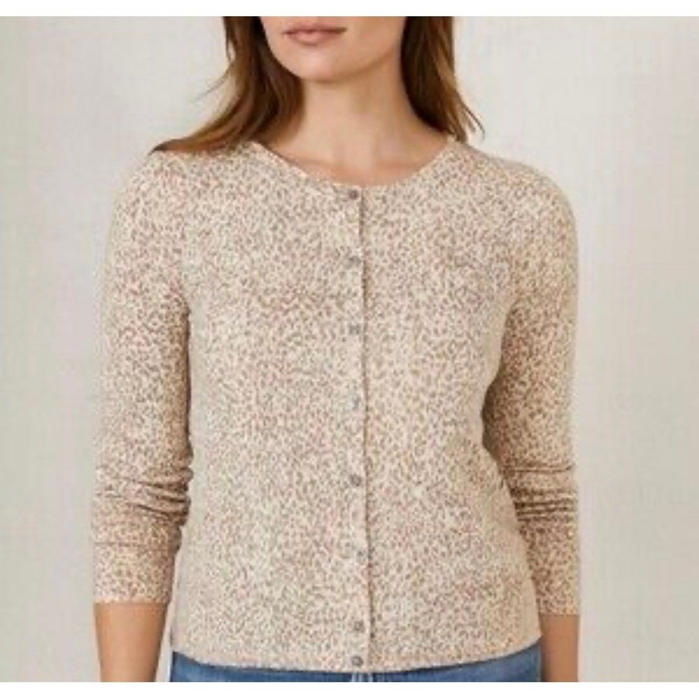 Garnet Hill 100% Merino Wool Lightweight Cardigan‎ Size Lg